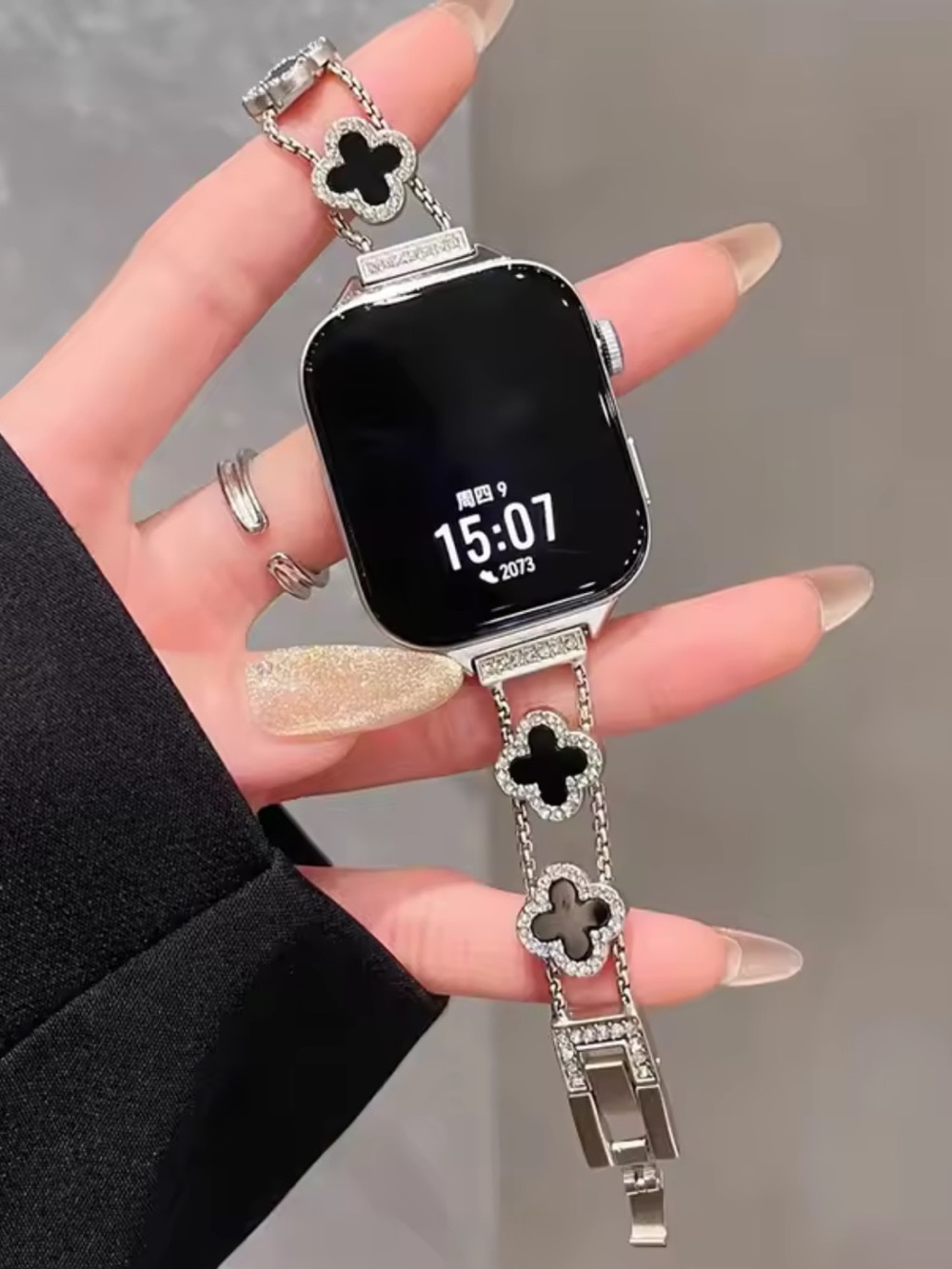 New Apple Elegant Starlight black Smartwatch Bracelet  Band S10 S11 42MM 46MM
